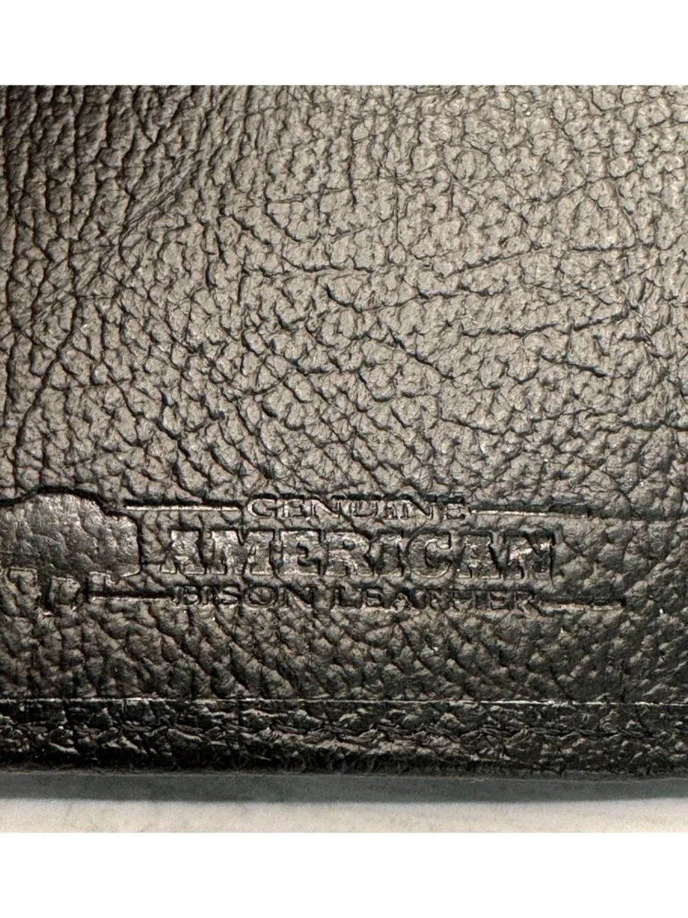 George RFID 2 Fold Card Wallet With Gusset Pocket Genuine American Bison Leather